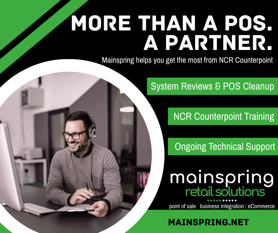 mainspring is a pos partner that enhances counterpoint retail software
